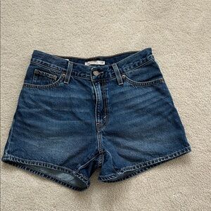 Cotton Levi's 80’s Mom Shorts - Dark Blue Size 26